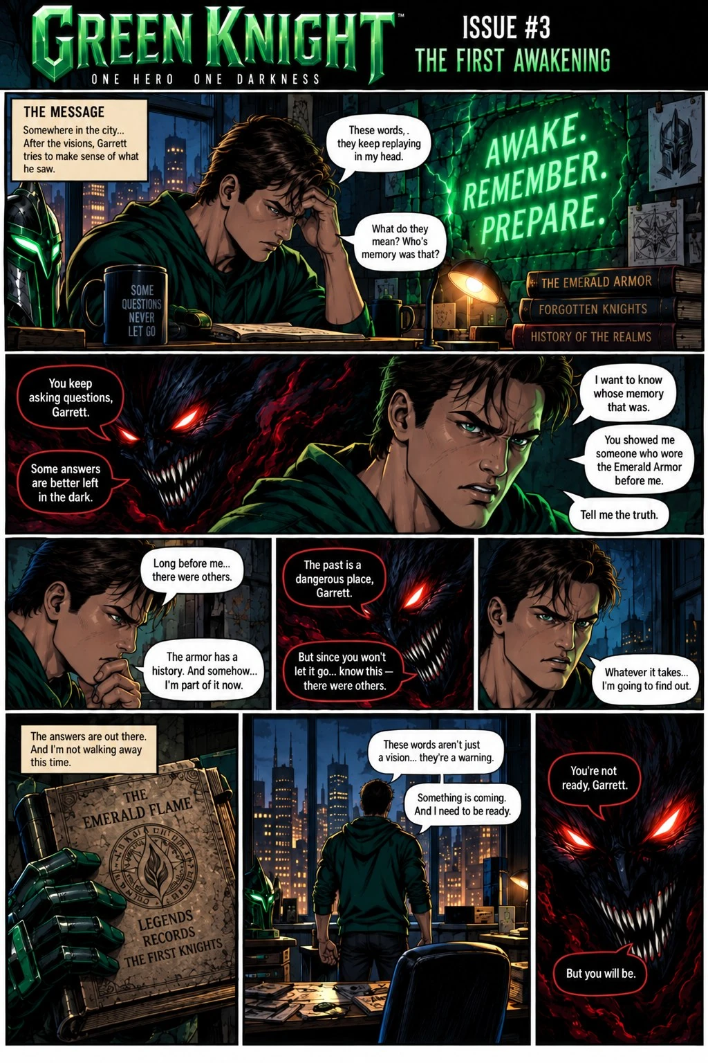 Green Knight Comic Issue #3 page 1